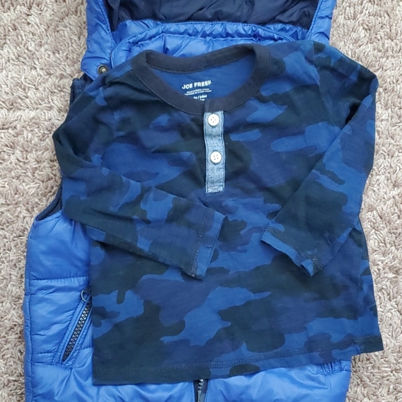 Baby Boy Puffer Vest and Joe Fresh Shirt - Picture 5 of 6
